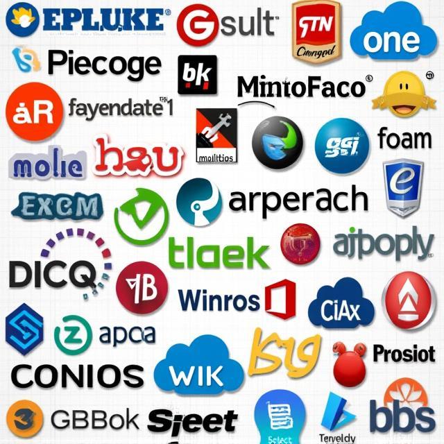 Ikonische Logos genutzter Technologien